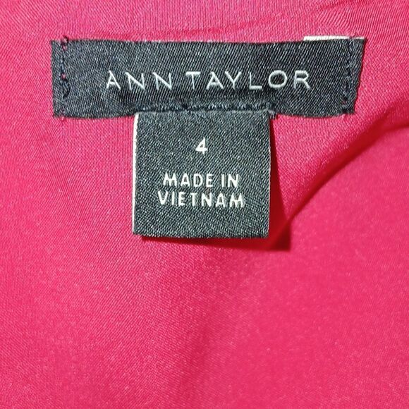 Ann Taylor red sheath midi dress cocktail party holiday Sz 4 NWOT - Picture 5 of 5
